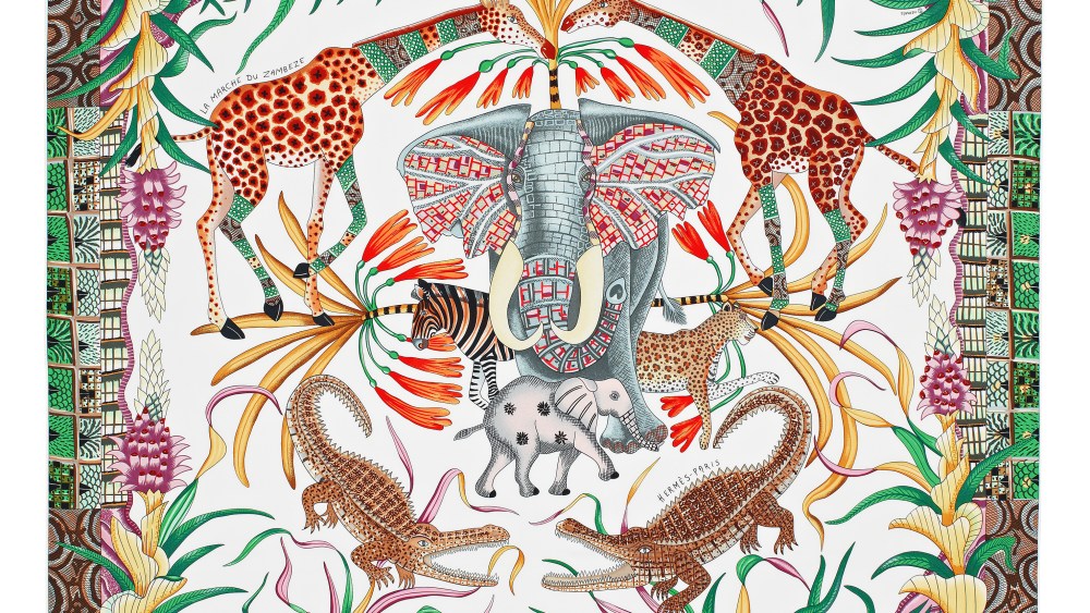 Hermès silk scarf