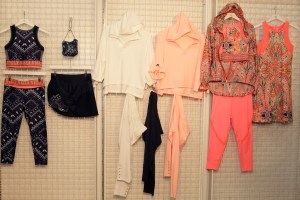 A display from Nanette Lepore Play, a new athleisure line.