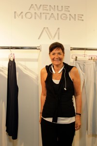 Daniele Chemla is doing well with her wide leg pants at Avenue Montaigne.