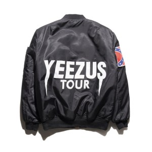 Yeezus' Alpha Industries tour jacket.