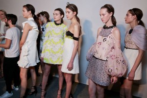 Backstage at Giambattista Valli Spring 2016 Couture