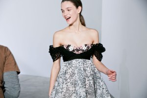 Backstage at Giambattista Valli Spring 2016 Couture
