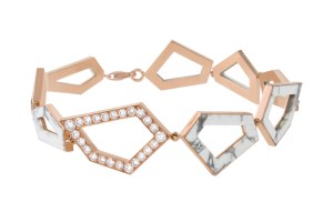 Nuun2. Brecelet Howlite Geometrique arrière plan flou