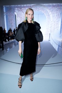 Uma Thurman Front Row at Ralph & Russo Couture Spring 2016