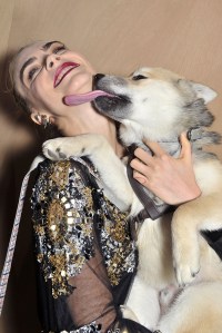 Cara Delevingne with a pet Chanel show, Spring Summer 2016, Haute Couture, Paris Fashion Week, France - 26 Jan 2016