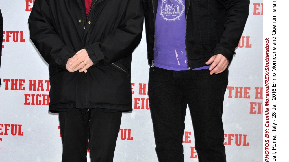 Ennio Morricone and Quentin Tarantino 'The Hateful Eight' film photocall, Rome, Italy - 28 Jan 2016