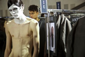 Backstage at Rick Owens Men's Fall 2016