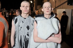 Backstage at Rick Owens Men's Fall 2016