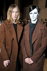 Backstage at Rick Owens Men's Fall 2016