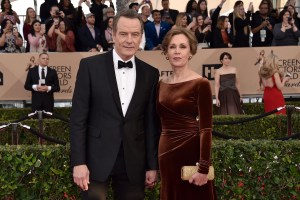 Bryan Cranston and Robin Dearden 2016 SAG red carpet