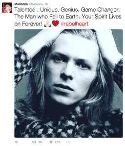 @Madonna on David Bowie death