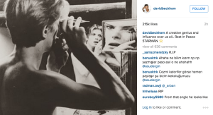 @davidbeckham on David Bowie death