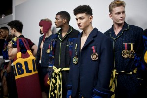 Backstage at Sibling Men's Fall 2016