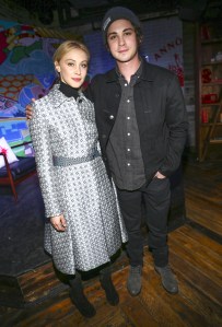 Sarah Gadon and Logan Lerman at sundance, 2016