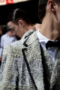 Backstage at Thom Browne Men's Fall 2016