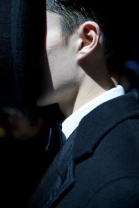 Backstage at Thom Browne Men's Fall 2016