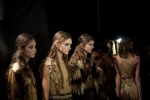 Backstage at Alberta Ferretti Fall 2016