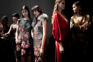 Backstage at Alberta Ferretti Fall 2016
