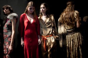 Backstage at Alberta Ferretti Fall 2016