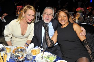 Uma Thurman Robert De Niro and Grace Hightower amfAR gala, Inside, Cipriani Wall Street, New York, America - 10 Feb 2016