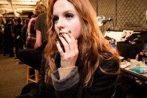 Backstage at Anna Sui RTW Fall 2016