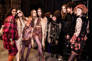 Backstage at Anna Sui RTW Fall 2016
