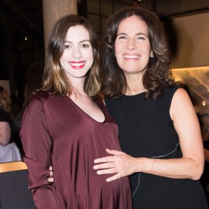 Anne Hathaway and Roberta Armani at theLeonardo DiCaprio and Giorgio Armani 2016 Pre-Oscars Party