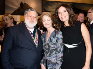 Bruce Weber, Charlotte Rampling and Roberta Armani at the Leonardo DiCaprio and Giorgio Armani 2016 Pre-Oscars Party