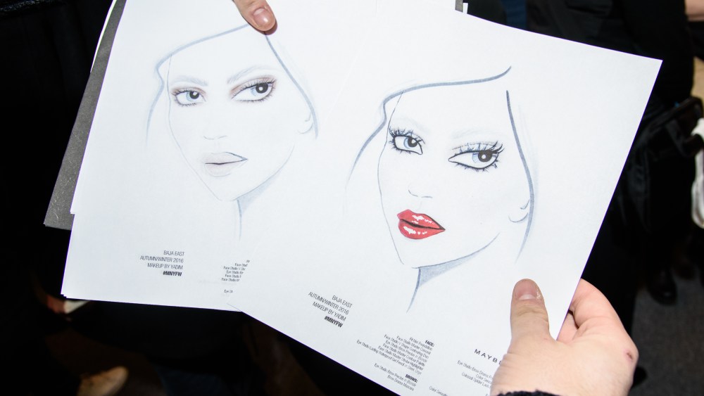 Backstage at Baja East RTW Fall 2016