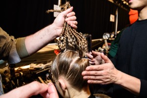 Backstage at Baja East RTW Fall 2016