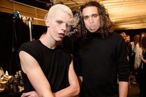 Backstage at Baja East RTW Fall 2016