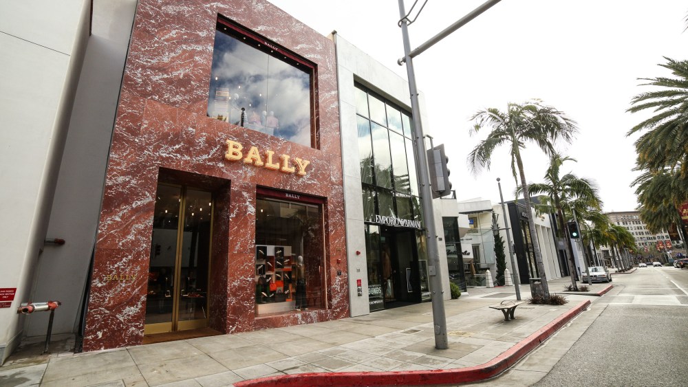 Inside the Bally store on Rodeo Drive