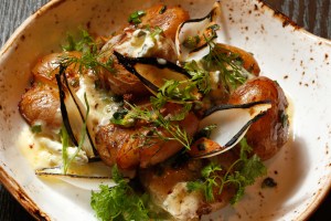 fire roasted potatoes at Bedford & Co.
