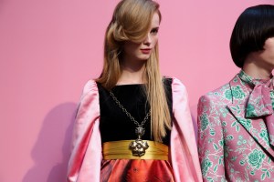 Backstage at Gucci Fall 2016