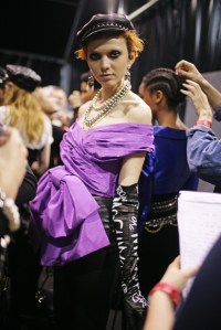 Backstage at Moschino Fall 2016