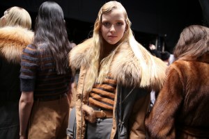 Backstage at Blumarine Fall 2016