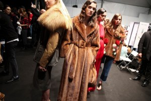 Backstage at Blumarine Fall 2016
