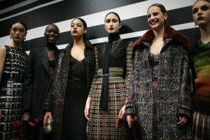 Backstage at Bottega Veneta Fall 2016