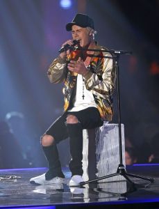 Justin Bieber in Saint Laurent