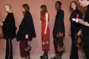 Backstage at Burberry RTW Fall 2016