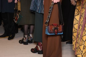 Backstage at Burberry RTW Fall 2016