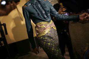 Backstage at Mary Katrantzou RTW Fall 2016