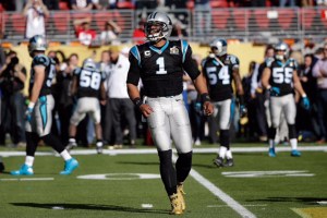 Cam Newton Super Bowl 50 Under Armour MVP CLeat