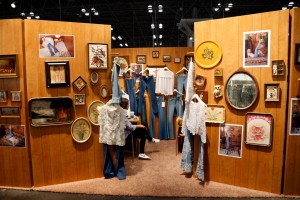 Lovol Brand had a creative booth featuring denim and embroidered tops.