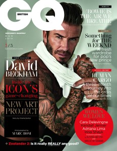 British GQ March 2016 Cover David Beckham