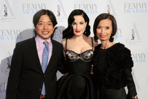 Ken Natori, Dita Von Teese and Josie Natori 2016 Femmy Awards