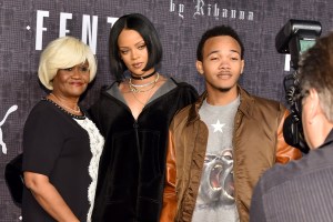 Monica Braithwaite, Rihanna and Rajad at Fenty Puma by Rihanna Fall 2016