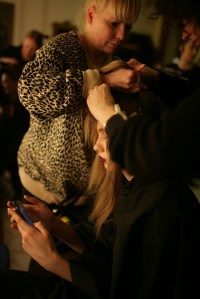 Backstage at Gareth Pugh RTW Fall 2016