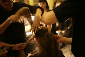 Backstage at Gareth Pugh RTW Fall 2016
