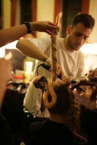 Backstage at Gareth Pugh RTW Fall 2016